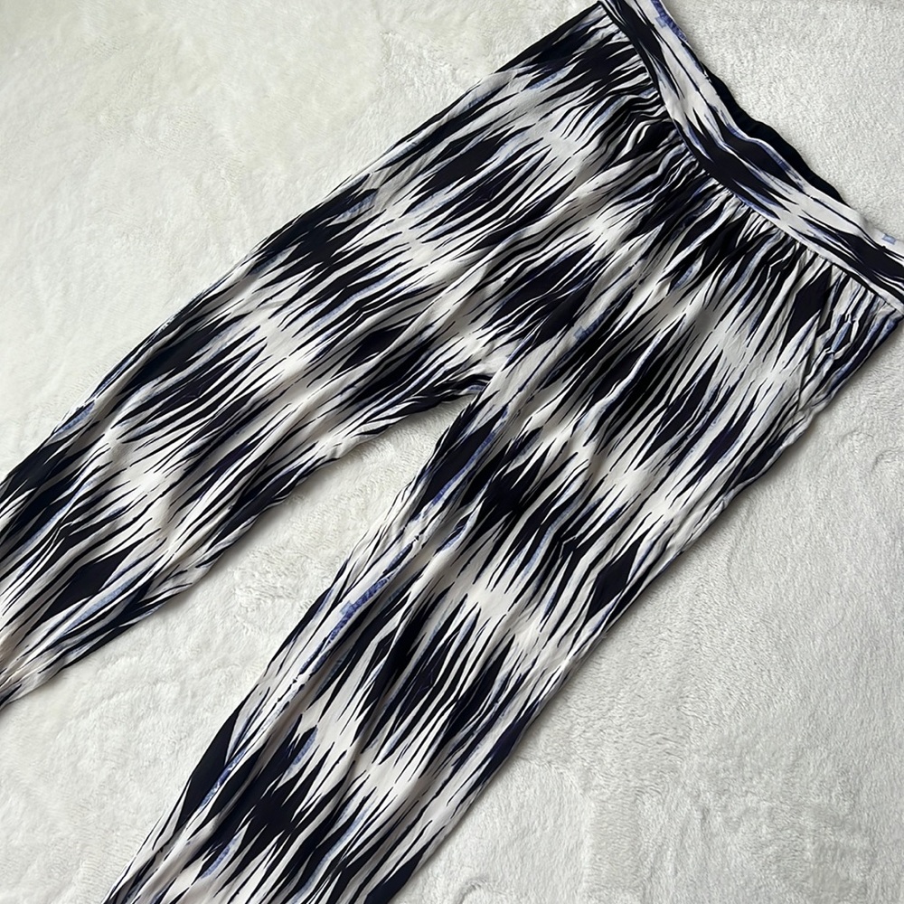 Milly silk high rise print joggers